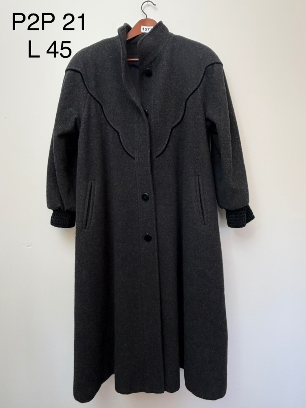 Vintage 1980s Beth Dutton Style Prairie Ranch Wool Western Romantic Duster Coat